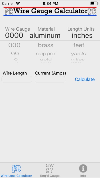 Wire Gauge Calculator