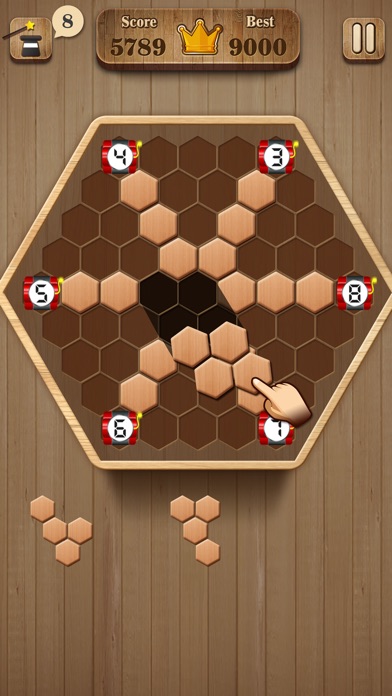 Wooden Hexagon Fit: Hexa Block screenshot 4