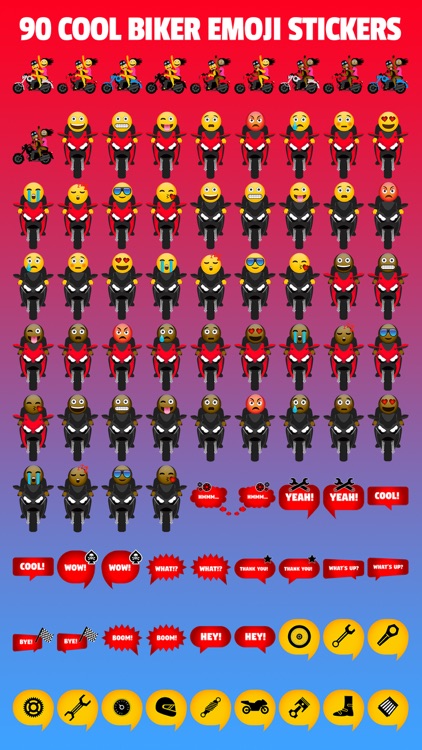 BIKERMOJI - New 2017 Biker Emoji Stickers App