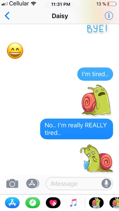 Funny snail stickers screenshot 2