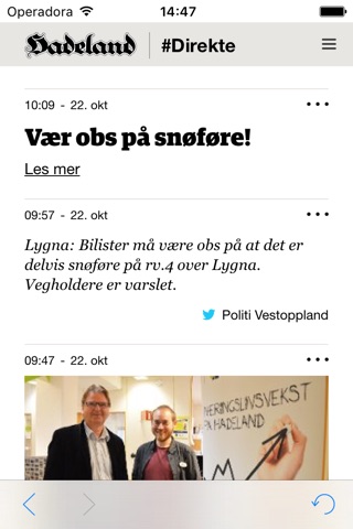 Hadeland nyheter screenshot 3