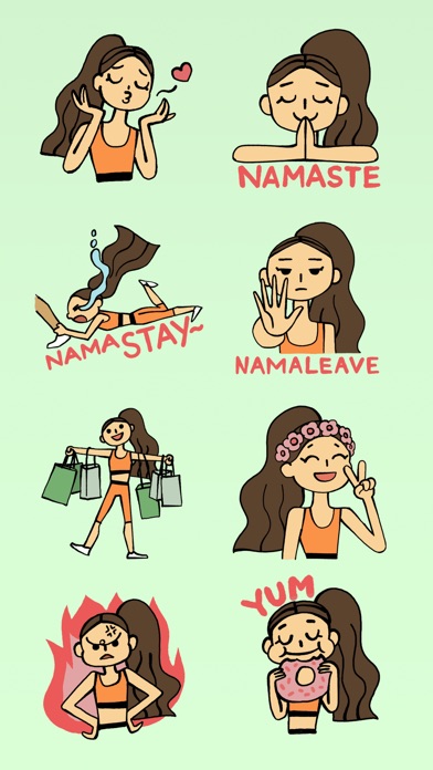 Happy Yoga Girl Stickers screenshot 3