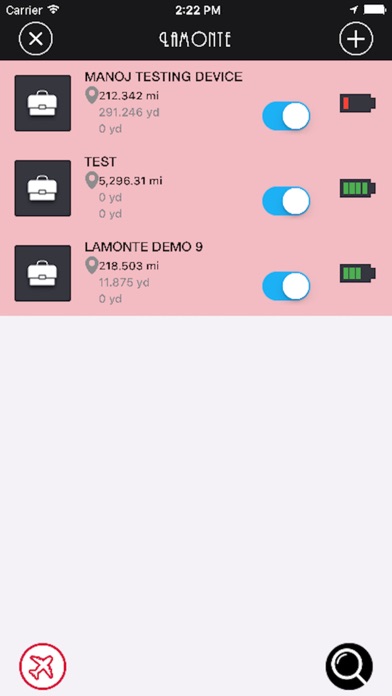 LamonteGPSBags screenshot 2