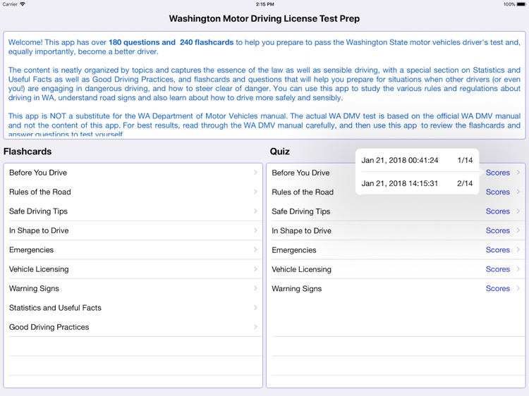 Washington DMV Test 2018