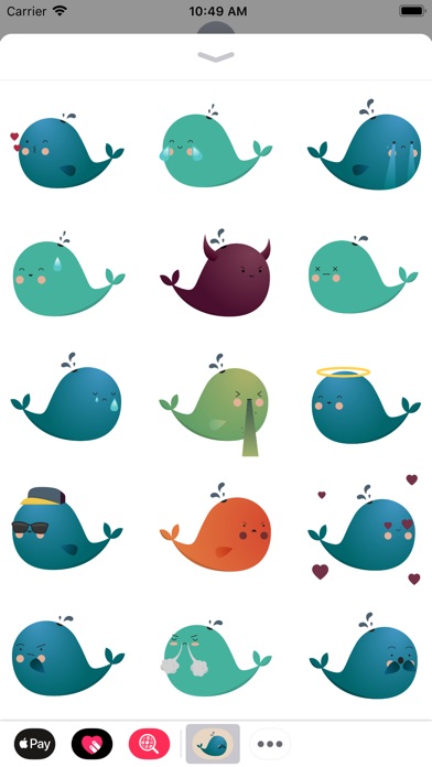 Cute Whale Emojis screenshot 3