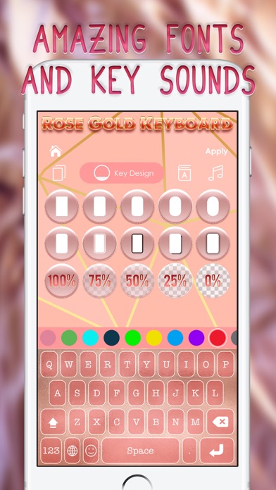 Rose Gold Keyboard Themes screenshot 3