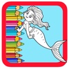 Little Paint Games Coloring Book Mermaid