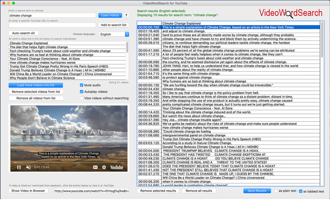 VideoWordSearch for YouTube