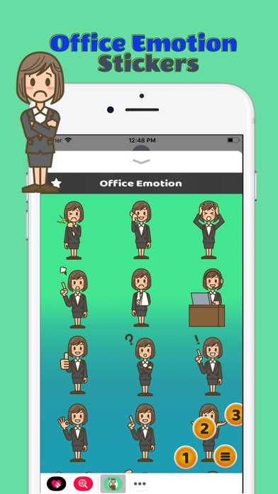 Office Emotion Stickers screenshot 3