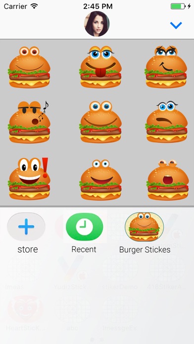 Animated Burger Emoji Stickers screenshot 4