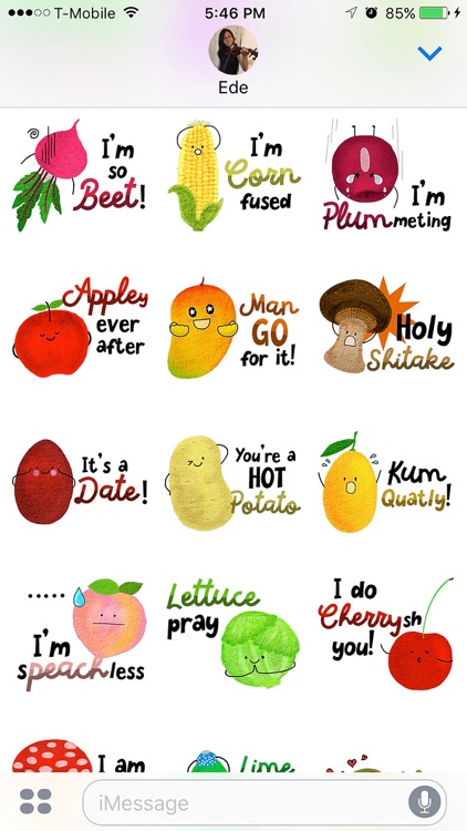 Punny Produce 2 Stickers