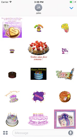 Animated Birthday Cake GIF Stickers