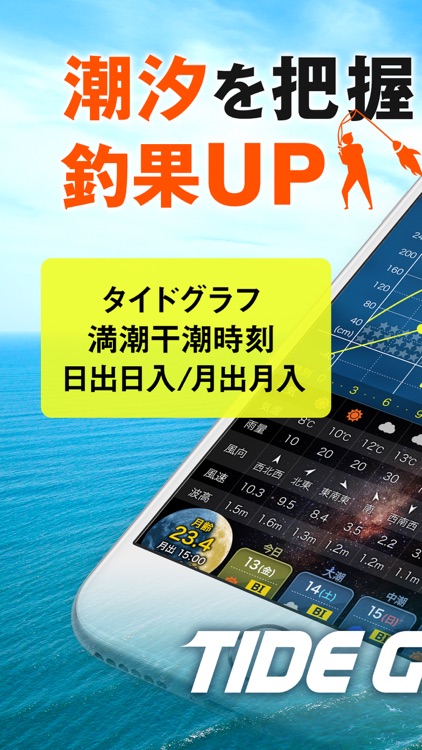 タイドグラフBI / 3,000ヶ所の釣り場に対応した潮見表