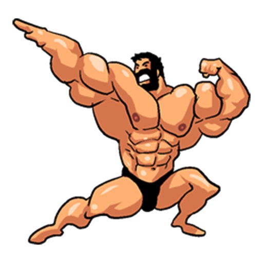 Super Muscle Man Stickers