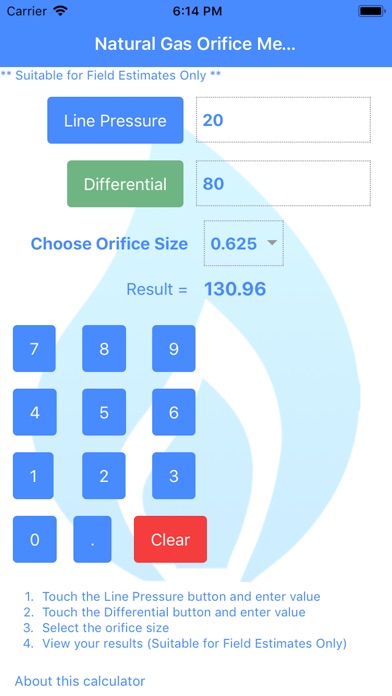 Nat Gas Flow Calculator screenshot 2