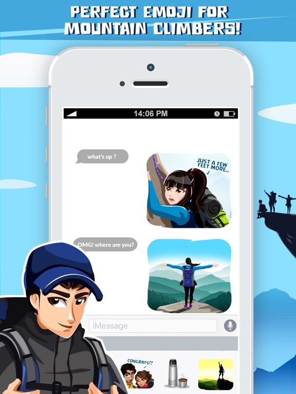 Télécharger Mountain Hiking Emoji Pro pour iPhone / iPad sur l'App