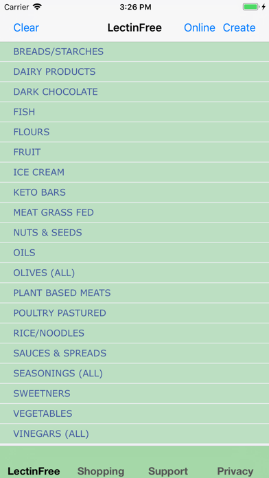 LectinFree Allowable Food List screenshot 2