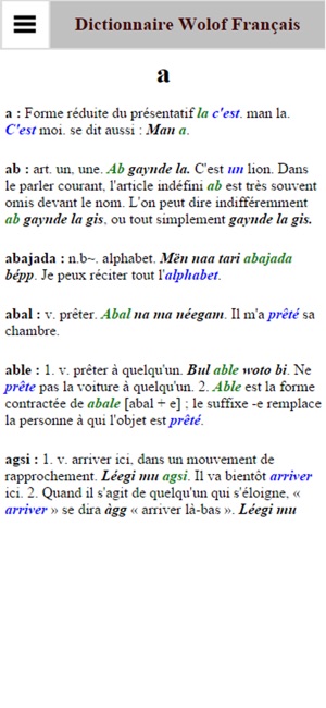 Dictionnaire Français Wolof(圖3)-速報App