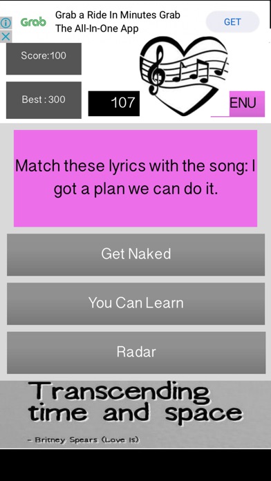 Unofficial Britney Spears Quiz screenshot 3