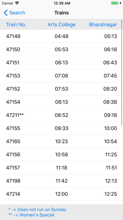 MMTS timings screenshot-3