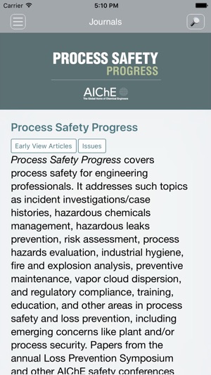 Process Safety Progress