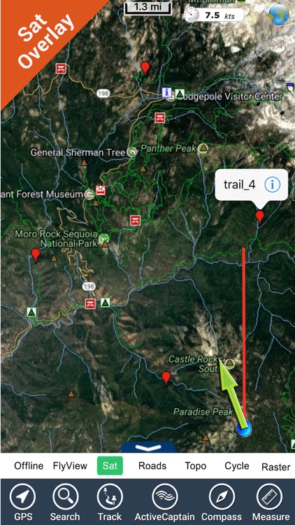 Sequoia - Kings National Park - GPS Map Navigator