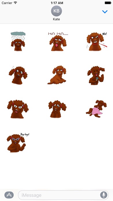 Red Poodle Dog Lady Sticker screenshot 3