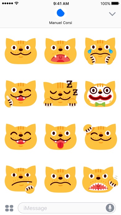 Chubby Cat - iMessage Stickers screenshot 2