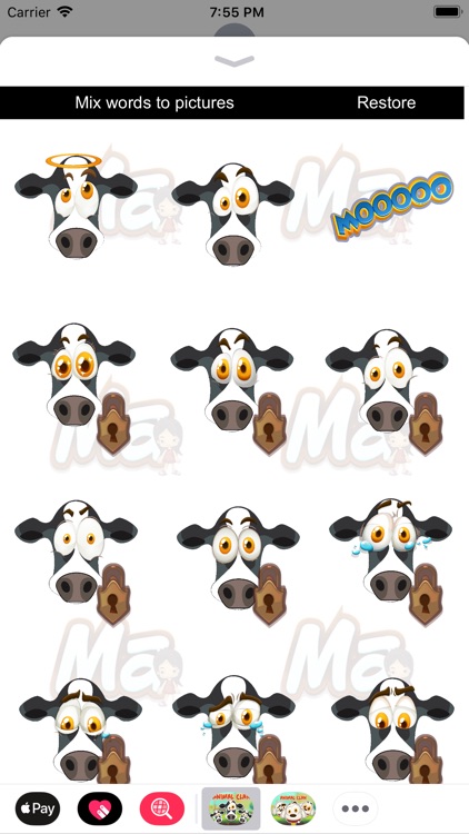 Animal Clan Cow Stickers