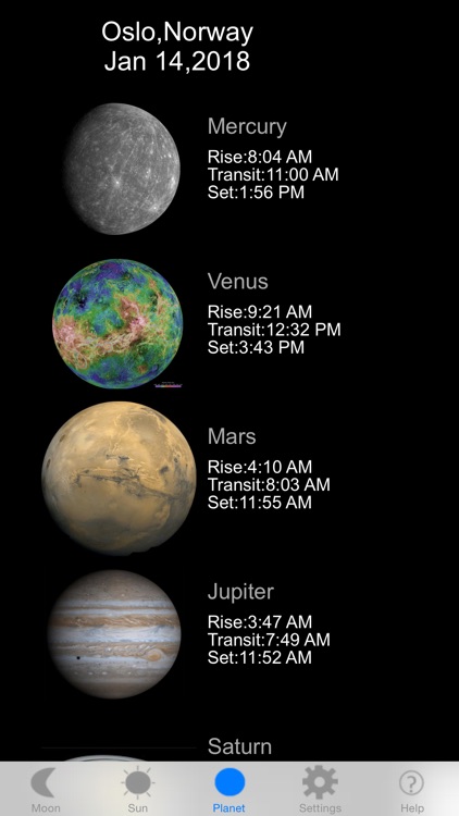 Moon Phase & Sun Rise/Set