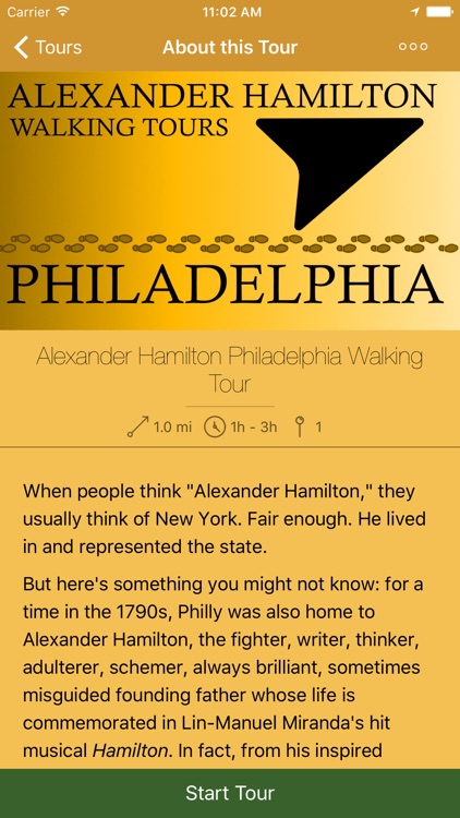 Alexander Hamilton Walking Tours