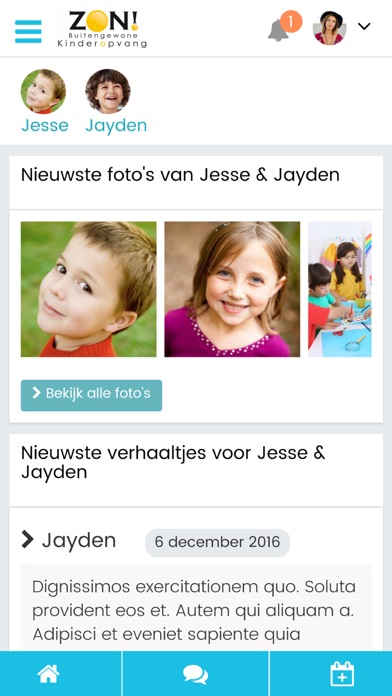 Kinderopvang ZON! ouder app screenshot 2