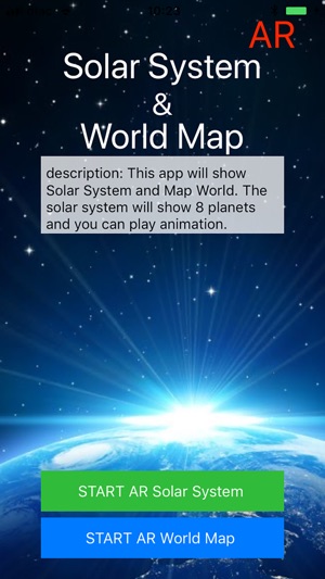 AR Solar System & World Map