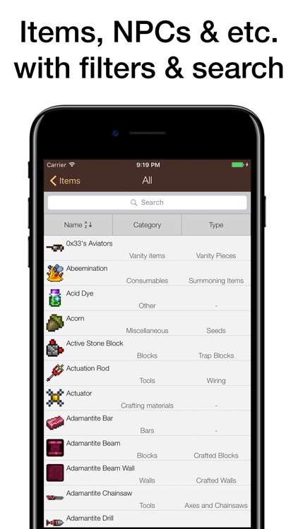 Pocket Wiki for Terraria