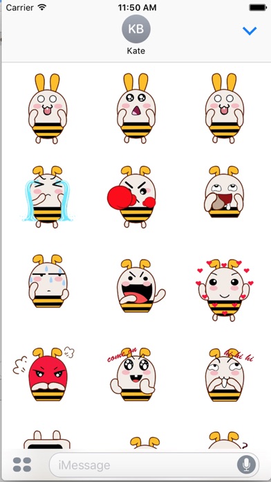 Rabbee - Rabbit Bee Emoji GIF screenshot 2