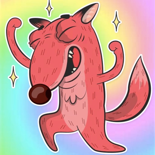 Crazy Red Fox Stickers icon