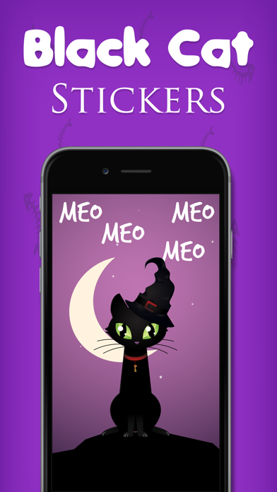 Black Cat Sticker Emojis screenshot 2