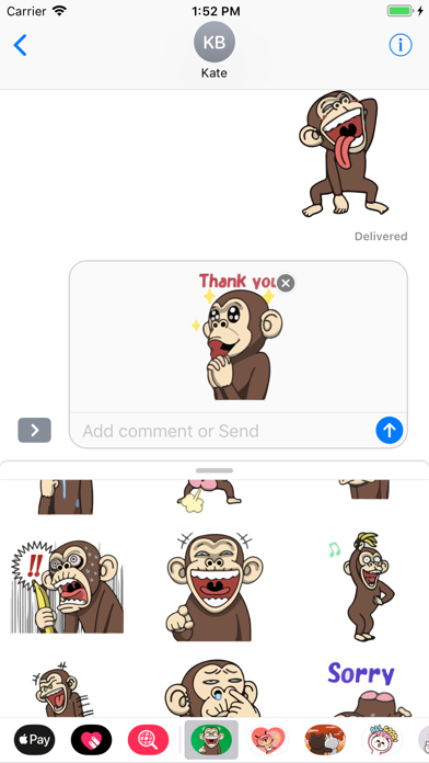 Penny the Naughty Monkey Emoji screenshot 3