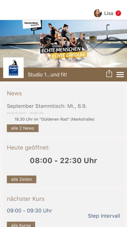 Studio 1...und fit!