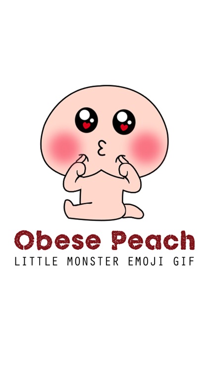 Obese Peach - Little Monster Emoji GIF