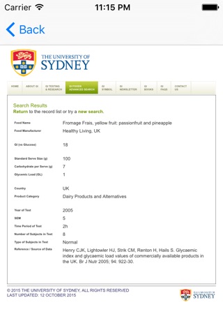 Glycemic Index screenshot 3