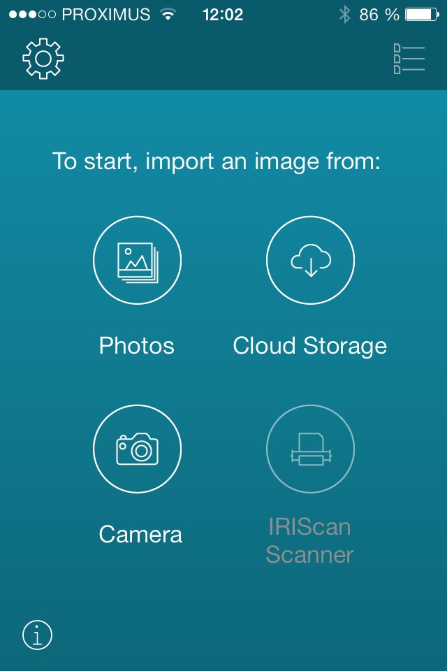 IRIScan to Cloud screenshot 2