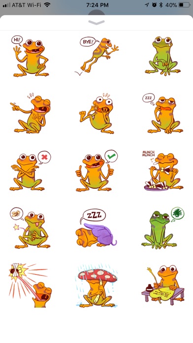 Orange Frog Sticker Pack screenshot 3
