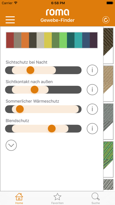 ROMA Gewebe-Finder screenshot 3