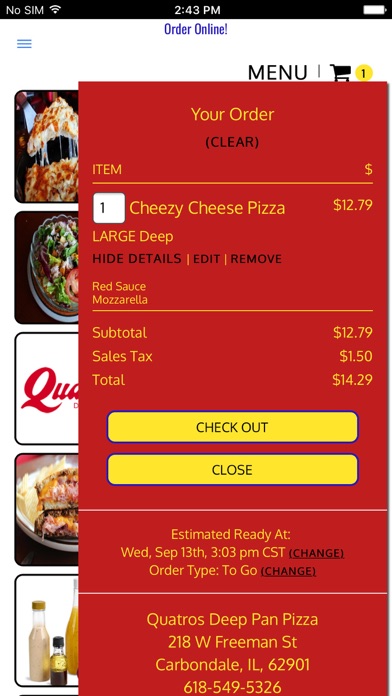 Quatro's Deep Pan Pizza screenshot 4