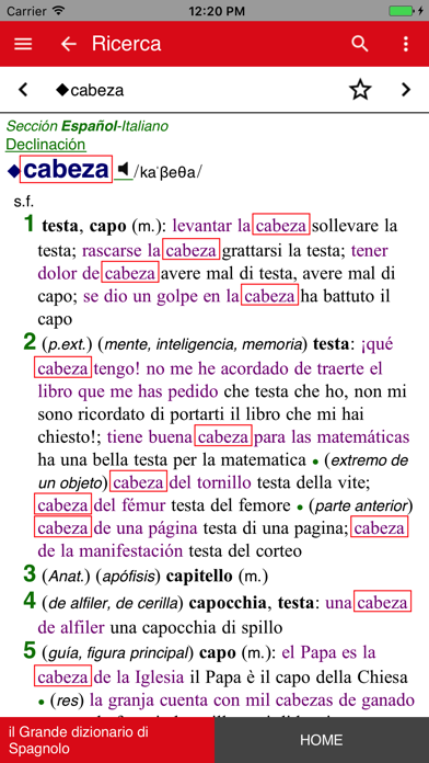 Grande dizionario di Spagnolo screenshot 3