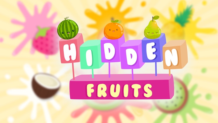 Hidden fruit game for toddlers