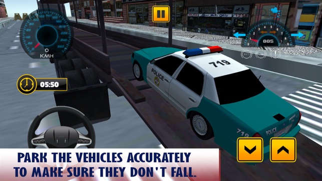 Police Car Carrier-Parking Transporter Simulator(圖2)-速報App