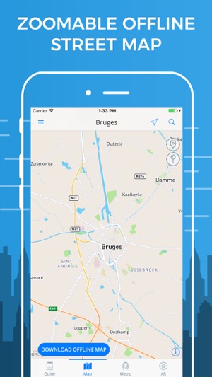 Bruges Travel Guide with Offline Street Map(圖3)-速報App