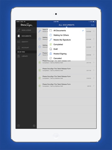 DocuSign - Upload & Sign Docs screenshot 4